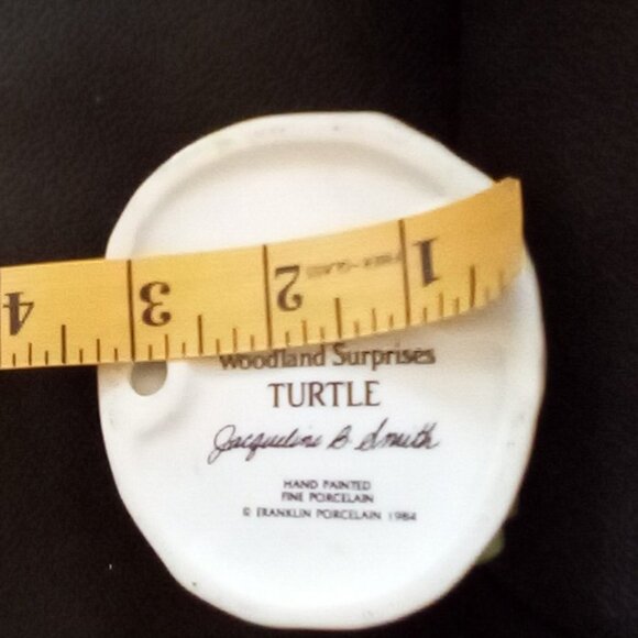 WOODLAND SURPRISES Porcelain TURTLE Figurine 1984 Jacqueline B. Smith Home Decor - Picture 5 of 10